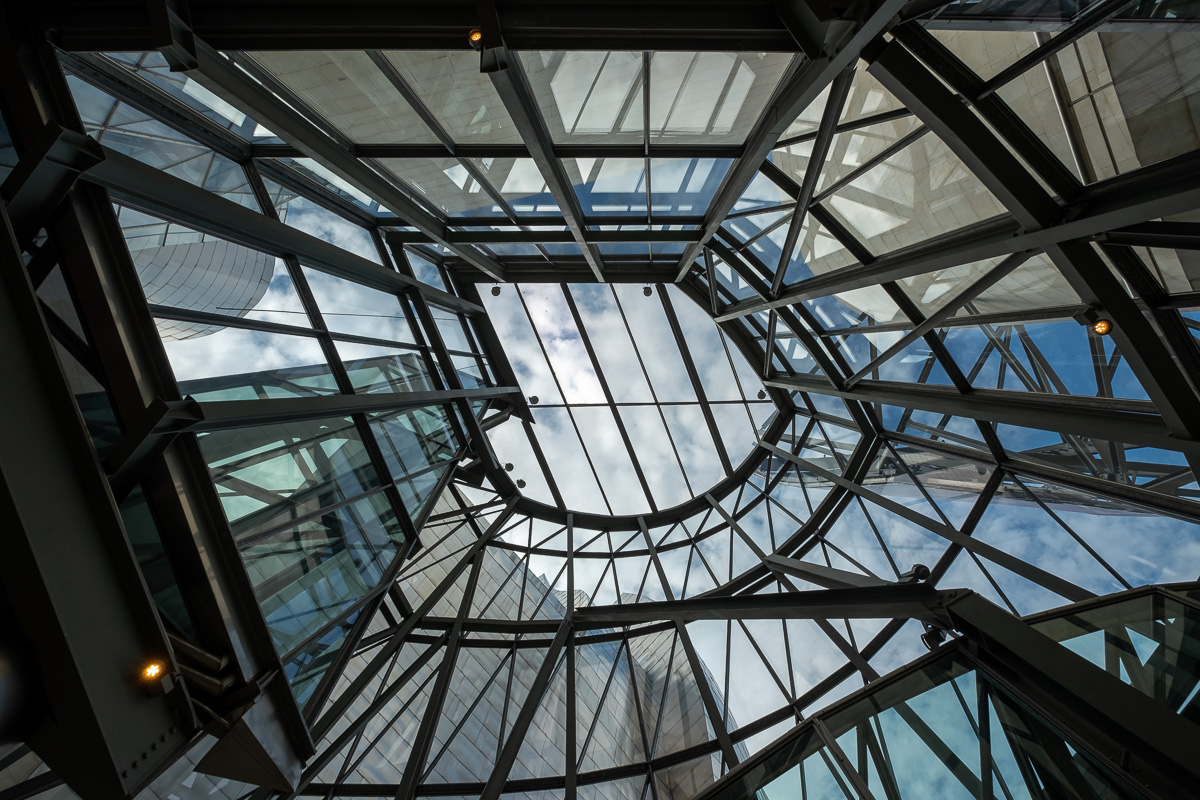 Interior view of Guggenheim Museum entrance, Bilbao, Spain (PPL1-Corrected)